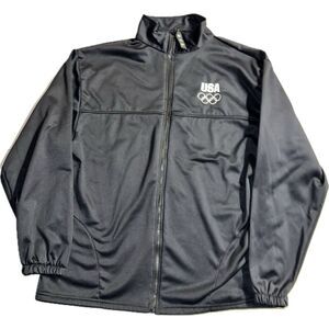 Vintage‎ USA Olympic Committee Zip Up Performance Fleece Men's XL Made in USA